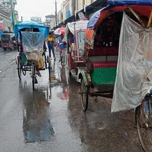 বৃষ্টিতে বিপাকে নীলফামারীর নিম্ন আয়ের মানুষ, অগ্রিম শীতের আমেজ