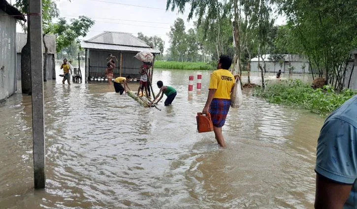 লালমনিরহাটে তিস্তার পানি বিপদসীমার ওপরে , নিম্নাঞ্চল প্লাবিত