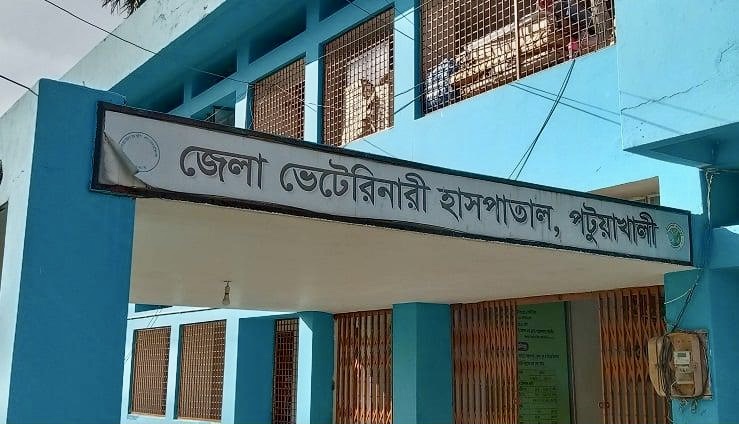 অফিস সহকারী দিয়ে চলছে পটুয়াখালী জেলা ভেটেরিনারি হাসপাতাল!